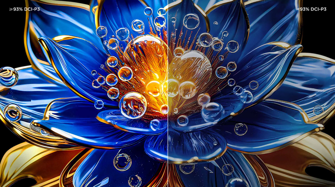 93% DCI-P3 Ultra-high Color Gamut